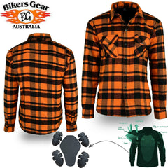 BGA Exo Protective Motorcycle Flannel Lumberjack Shirts