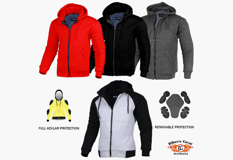 BGA Alpha Protective Motorcycle Hoodies With CE Armour