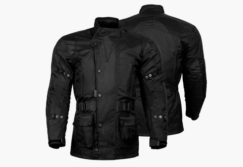 BGA Avalanche Water Resistant Textile Motorcycle Jacket Black