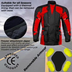 BGA Black and Red Avalanche Textile Jacket