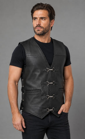 BGA Bruno Men Motorcycle Leather Vest