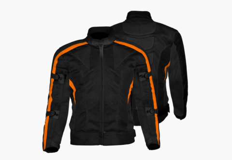 BGA Chicane Summer Mesh Jacket Black/Orange