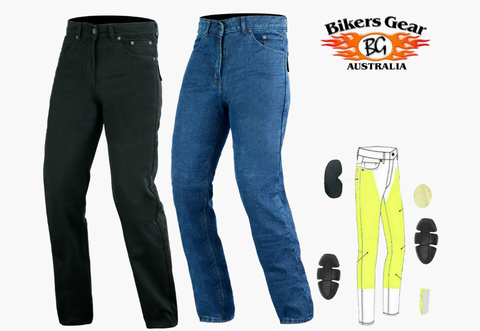 BGA Forster Men Motorcycle Classic Denim Kevlar Jeans
