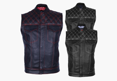 BGA Motorcycle Club Touring Diamond Quilted Leather Vests/Jacket