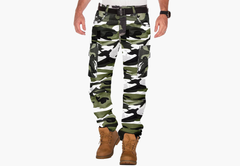 BGA Robin Men Motorcycle Protective Cargo Pants Grey/Camo