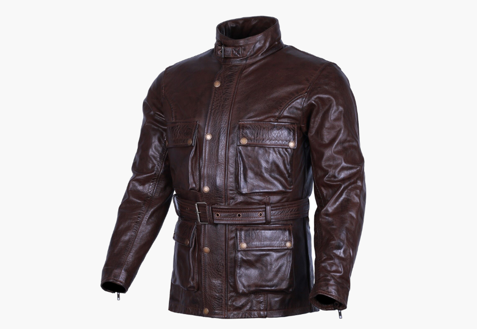 BGA Trail Master Waxed Leather Jackets Long Coat