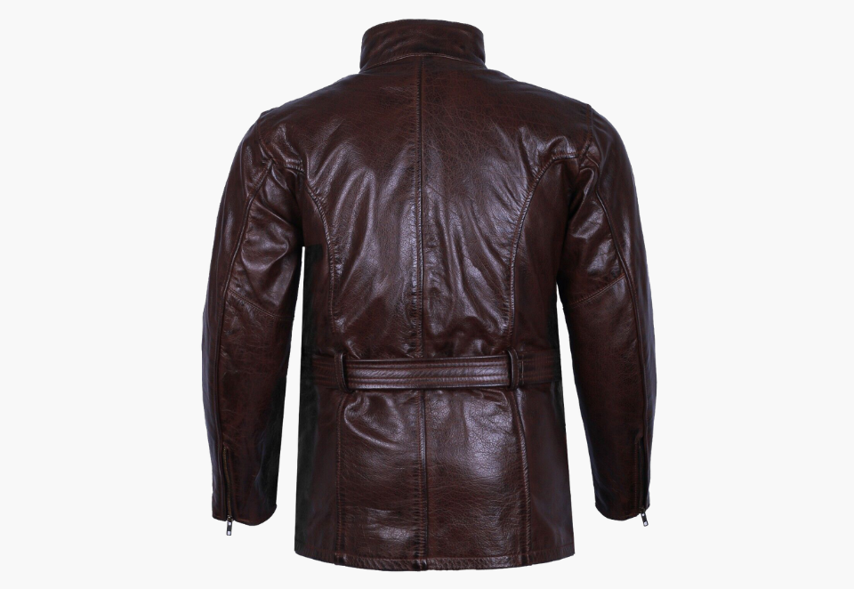 BGA Trail Master Waxed Leather Jackets Long Coat