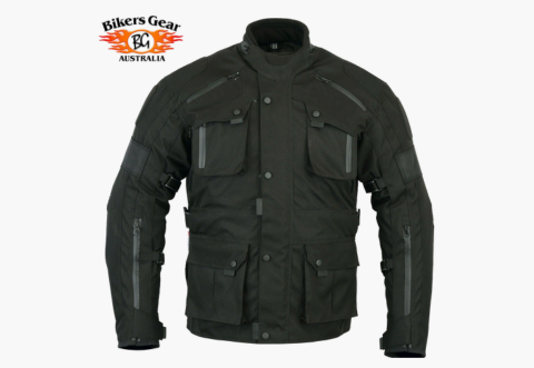 BGA VELOCITY WP MOTORCYCLE CORDURA JACKET BLACK