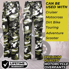 BGA Robin Men Motorcycle Protective Cargo Pants Grey/Camo