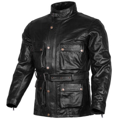 BGA Trail Master Waxed Leather Jackets Long Coat