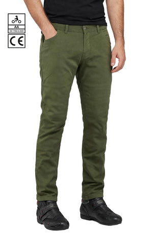 BGA Stork Men's Motorcycle Protective Chinos Pants Olive
