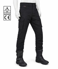 BGA Robin Men Motorcycle Protective Cargo Jeans Black
