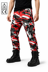 BGA Robin Men Motorcycle Protective Cargo Jeans Pants CE Armour