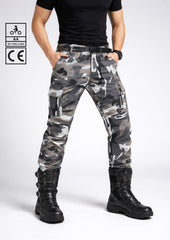 BGA Robin Men Motorcycle Protective Cargo Jeans Pants CE Armour