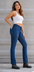 BGA Storm Womens Motorcycle Protective Stretch Jeans Blue
