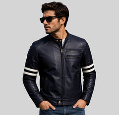 BGA The Rocker Motorcycle Jacket Black/White