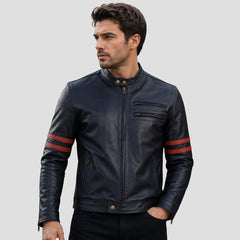BGA The Rocker Motorcycle Jacket Black/Oxblood