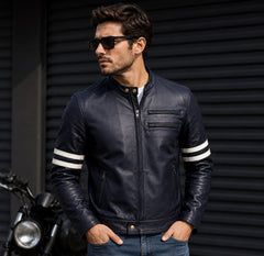 BGA The Rocker Motorcycle Jacket Black/White