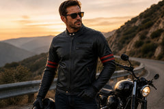 BGA The Rocker Motorcycle Jacket Black/Oxblood