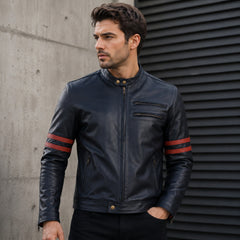 BGA The Rocker Motorcycle Jacket Black/Oxblood