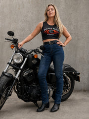 BGA Storm Womens Motorcycle Jeans Blue