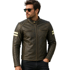 BGA Roadster Classic Leather Jacket Brown