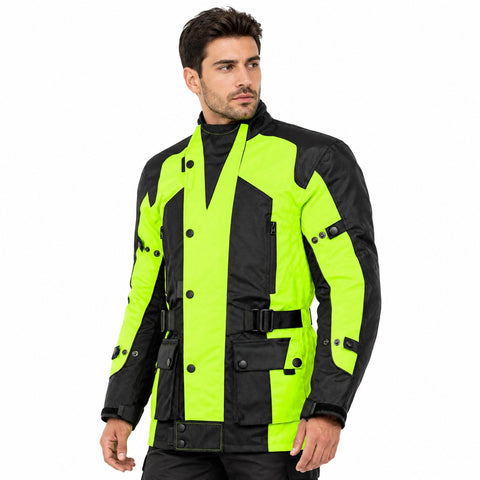 BGA Avalanche Water Resistant Textile Motorcycle Jacket Green