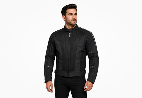 BGA Chicane Lightweight Mesh Motorcycle Jacket for Summer Black