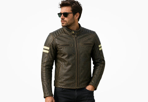 BGA Roadster Classic Leather Jacket Brown