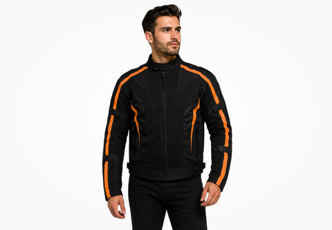BGA Chicane Summer Mesh Jacket Black/Orange
