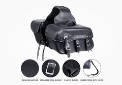 BGA Fender Studded Leather Motorcycle Saddlebag