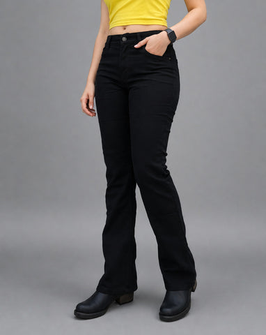 BGA Grouse Lady Motorcycle Boots Cut Jeans Black