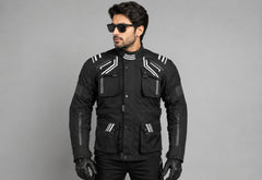 BGA Velocity Water Resistant & Breathable Motorcycle Riding Jacket Black