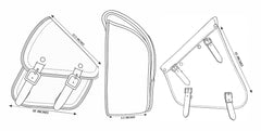 MOTORBIKE CRUISER HARLEY STYLE LEATHER SWINGARM SOFTAIL SOLO BAG Thick