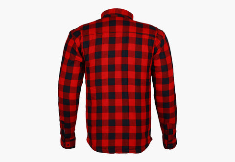 BGA Exo Protective Motorcycle Flannel Shirts Red/Black
