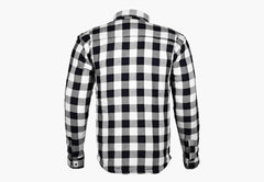 BGA Exo Protective Motorcycle Flannel Shirts White/Black