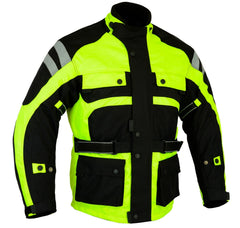 BGA Hi Vis Motorcycle Motorbike Water Resistant Jacket