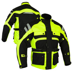 BGA Hi Vis Motorcycle Motorbike Water Resistant Jacket