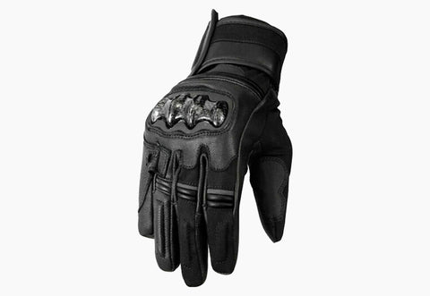BGA Vega Motorcycle Sports Waterproof Leather Gloves Black