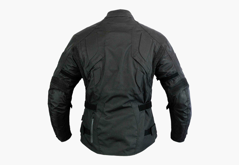 BGA CRUZE Water Resistant MOTORCYCLE JACKETS BLACK Back