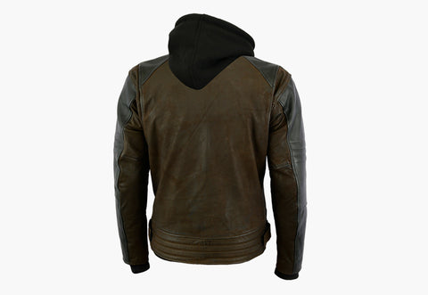 BGA COBAR WAXED NUBUCK LEATHER JACKET BROWN