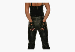 BGA Hobart Lady Leather Motorcycle Jeans Pant