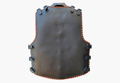 BGA Parkes 3-4mm HD Leather Motorcycle Orange Braided Club Vest Clips