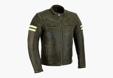 BGA ROADSTER CLASSIC LEATHER JACKET BROWN