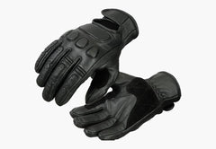 BGA Tasker Leather Motorcycle Gloves Distressed Charcoal