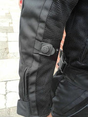 Mens Motorcyle Motorbike CE Armour Summer Waterproof textile cordura Jacket Black