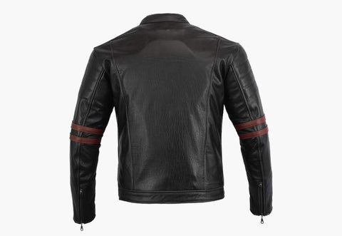 BGA THE ROCKER MOTORCYCLE JACKET BLACK/OXBLOOD